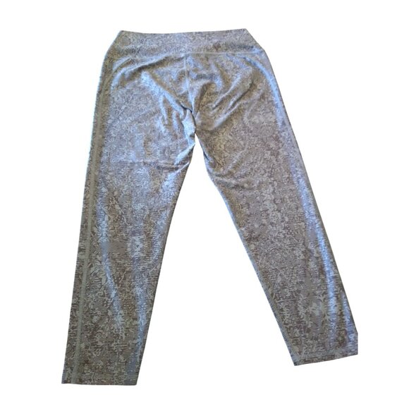 Fabletics Gray Patterned Womens High Waist Leggings Yoga Pants Size XL - Picture 3 of 11